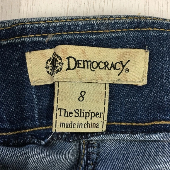 Democracy the Slipper Jeans Skinny Distressed 8 Pull on - Picture 3 of 8